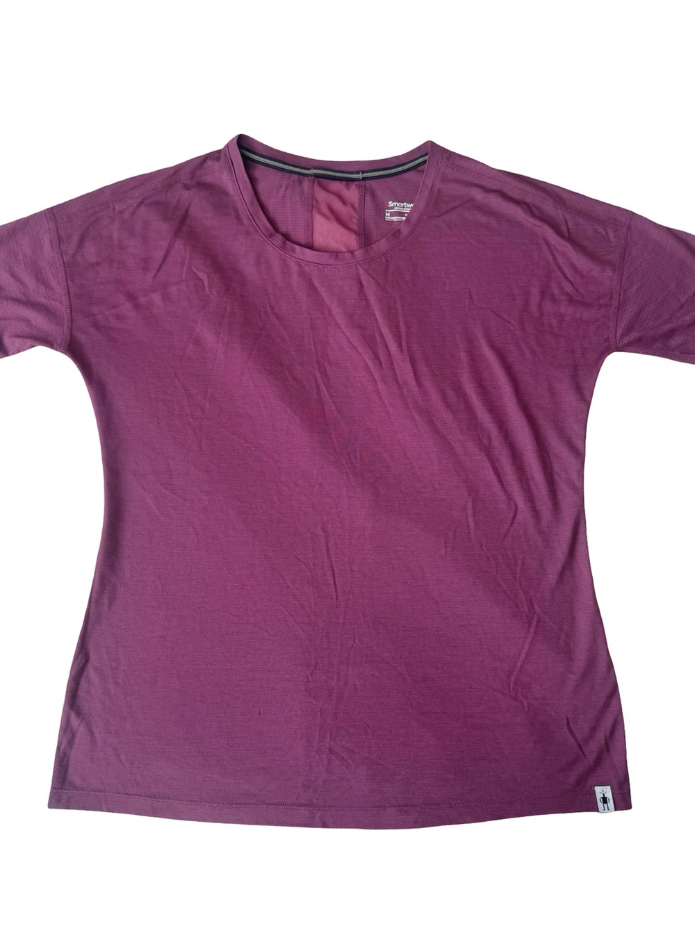 Smartwool Women’s Merino Sport 150 Purple Merino Wool T-Shirt Mesh Back Size M